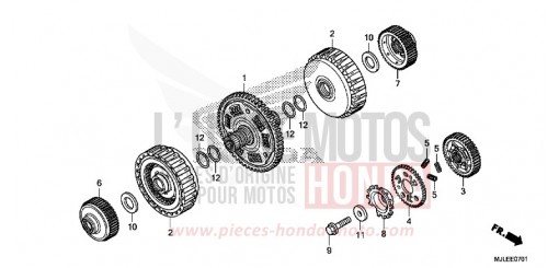EMBRAYAGE (NC700SD/750SD) NC700SDE de 2014